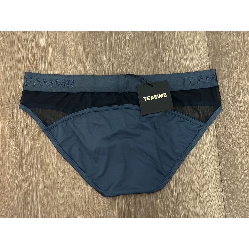 TEAMM8 Score Sheer Brief Underwear Men's Size Medium Midnight Navy NWT - Picture 2 of 5